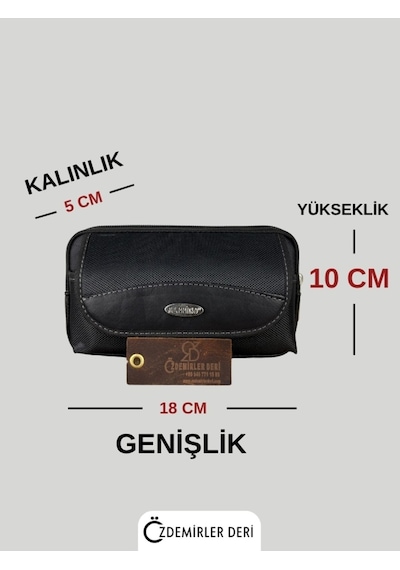 Özdemirler Deri Yan Kemerlik, Hakiki Deri Kemer Cüzdanı, Bozuk Para Cüzdanı, Kemer Çantası, İnşaatçı Boyacı Çantası Siyah Erkek Siyah