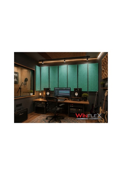 60x120cm - Akustik Kumaş Kaplı Panel Su Yeşil
