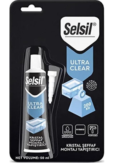 Selsil Ultra Clear Montaj Yapıştırıcı Şeffaf 50 ml