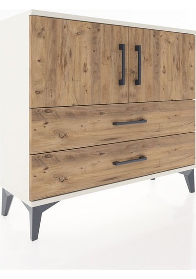 Arges Şifonyer 2 Raflı 2 Çekmeceli 2 Kapaklı 88x30x80 Aytaşı-çam Aytaşı