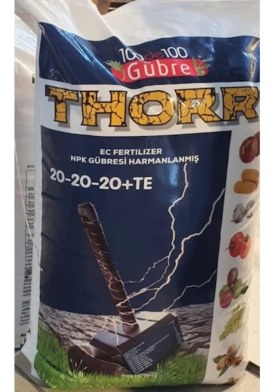 Thorr 20.20.20 Dengeli Npk Klorsuz Gübre Damlama Gübresi 20 Kg