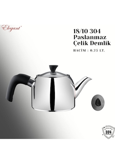 Mirage Mini Boy Bakalit Kulplu Çaydanlık Takımı - Siyah Siyah