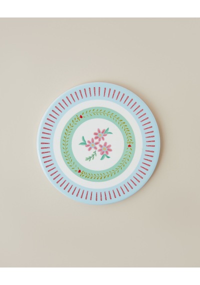 English Home Botanical Romance Seramik Bardak Altlığı 11 Cm Mavi