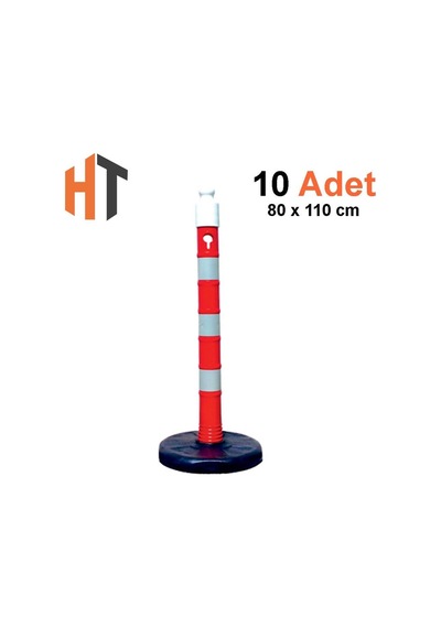 Dubalı Uyarı Dikmesi 80 X 1100 Mm Reflektifli 10'lu Set