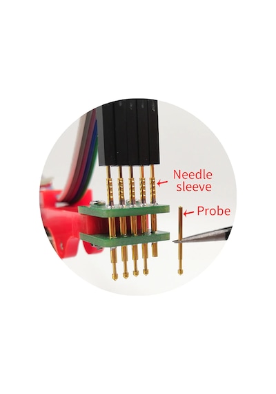 5 Pin Programlama Aparatı 2.54mm Pogo Pin Yaylı Mandal Klips Seri Üretim Entegre