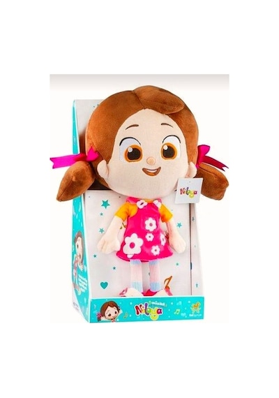 Lisanslı Niloya Kalpli Müzikli Sesli Peluş Bez Bebek 35 Cm Renkli