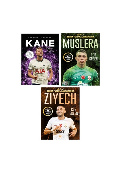 Dokuz Benim Futbol Kahramanım Kane - Muslera - Ziyech Poster Sticker Futbolcu Kartı Hediyeli