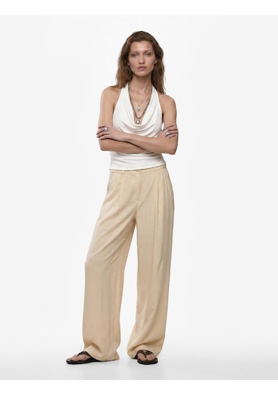 Koton Modal Kumaş Loose Fit Beli Lastikli Cepli Geniş Paça Baggy Pantolon Bej 6sak40200ew Ekru Koton Modal Kumaş Loose Fit Beli Lastikli Cepli Geniş Paça Baggy Pantolon Bej 6sak40200ew Ekru