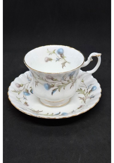 Brıgadoon Bone China İngiliz Porselen Fincan Ve Tabağı Mavi