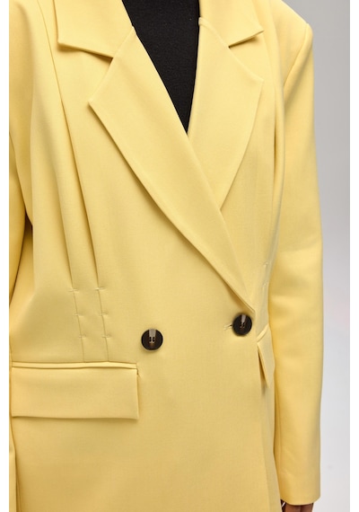 Mai Studios Co. Solvei Pile Detay Sarı Blazer Sarı