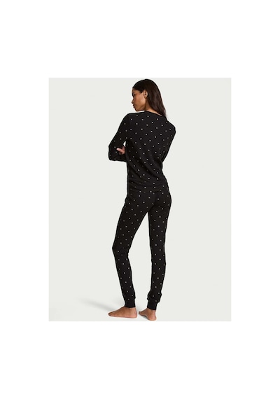 Victoria's Secret Henley Termal Uzun Pijama Takımı Buzlu Kahve