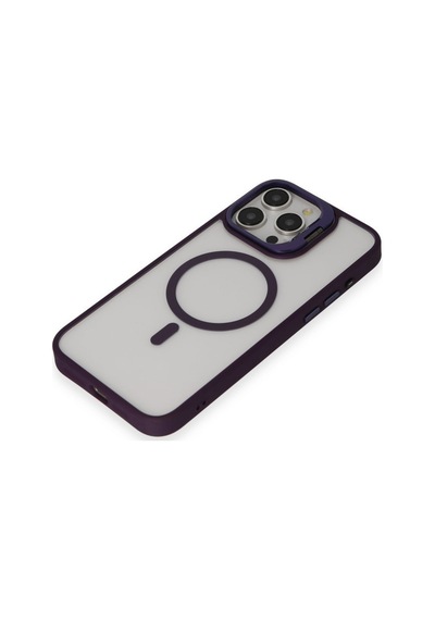 Apple iPhone Uyumlu 14 Pro Kılıf Roblox Lens Magsafe Standlı Kapak - Derin Mor Bz8683140631901
