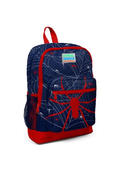 Coral High Kids Lacivert Kırmızı Örümcek Desenli 3 Lü Okul Çanta Seti Set0123720