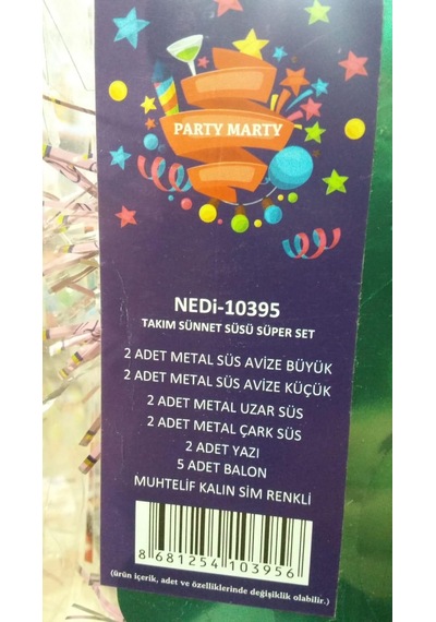 Büyük Boy Sünnet Ve Doğum Günü Süsü - Takım Süs