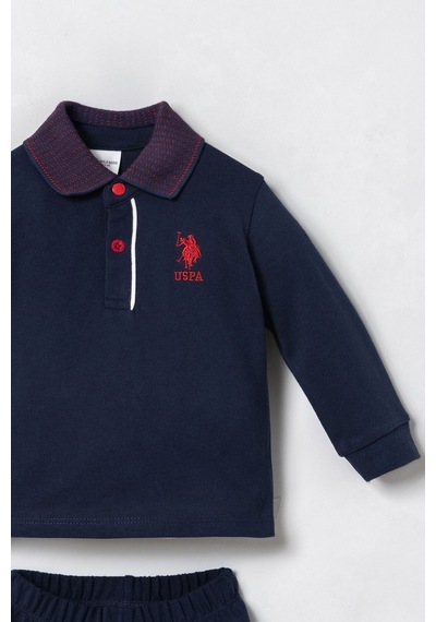 U.S. Polo Assn. Erkek Bebek Lacivert Uzun Kol Pijama Takım Usb3195-c-v1 Usb3195-c-v1