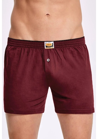 Merken Düz Havlu Bel Erkek Boxer 3 Adet 001 Bordo S