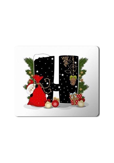 Yeni Yıl Merry Christmas Yılbaşı'na Özel H Harfi Mousepad Mouse Pad