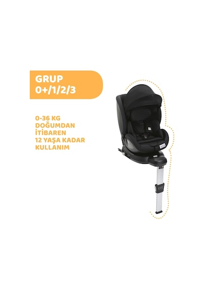 Chicco Oneseat 0 - 36 Kg Dönebilen Oto Koltuğu Siyah