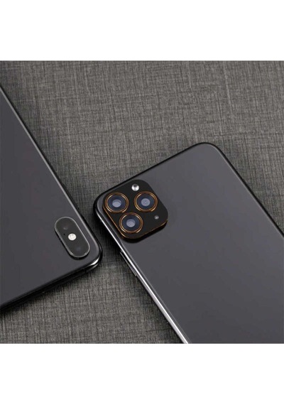 Apple Uyumlu iPhone Xs Max 6 5 Zore Cp 01 11 Pro Kamera Lens Dönüştürücü Gold