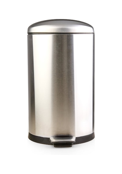 Bombe Kapaklı Çelik Çöp Kovası - Inox - 30 Lt Çok Renkli