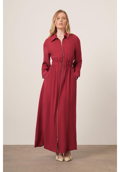 Ftz Women Kadın Modal Elbise Bordo 31033 Bordo