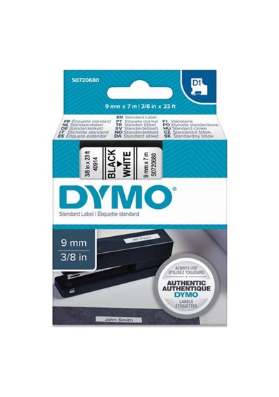 Dymo D1 Şerit Standart 9 Mmx7 Mt Beyaz Üzerine Siyah 40913-41913 S0720680 Diğer