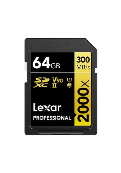 Lexar SDXC 64 GB UHS-II 2000X V90 U3 C10 4K Hafıza Kartı