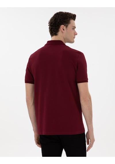 Pierre Cardin Erkek Bordo Tişört Basic 50306552-vr014 Bordo