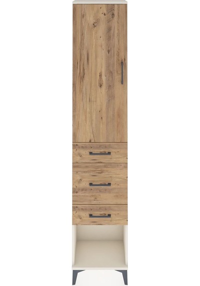 Arges Dolap 3 Raflı 3 Çekmeceli Tek Kapaklı 44x30x221 Aytaşı-çam Aytaşı