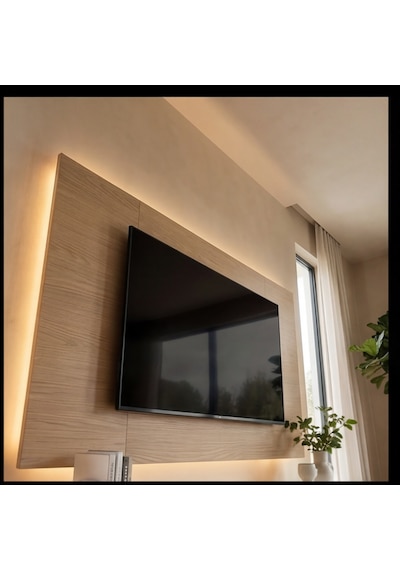 Pure Line Tv Duvar Ünitesi Kumandalı Ledli Beyaz