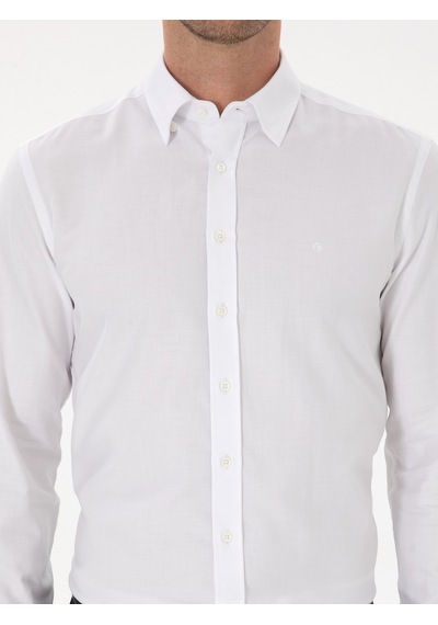 Cacharel Beyaz Slim Fit % 100 Pamuk Gömlek