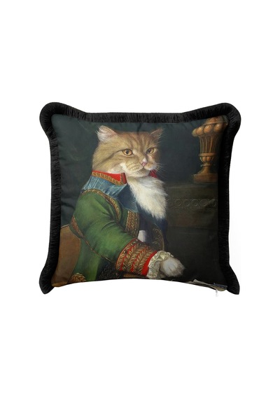Barok Kedi Portreli Saçaklı Yastık Kılıfı - Asil Yeşil Vintage Bohem Siyah Püsküllü Kırlent Kılıfı Doygun Gece Şarap Barok Kedi Portreli Saçaklı Yastık Kılıfı - Asil Yeşil Vintage Bohem Siyah Püsküllü Kırlent Kılıfı Doygun Gece Şarap