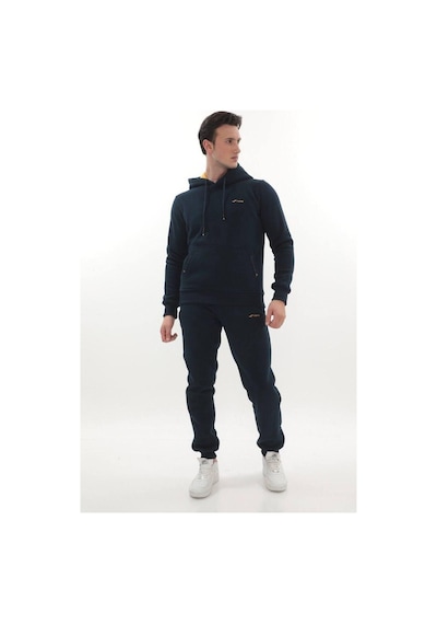 Erkek 3 İplik Kapüşonlu Sweat Üst Royal Hardal