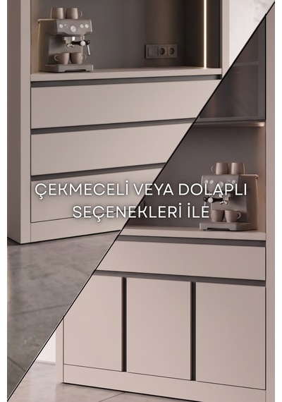 Nero Kahve Köşesi 130 Cm Gri - Karbon Nero Kahve Köşesi 130 Cm Gri - Karbon