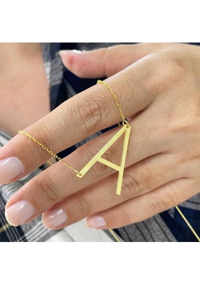 Simurg Jewellery Altın Kaplama Gümüş A Kolye