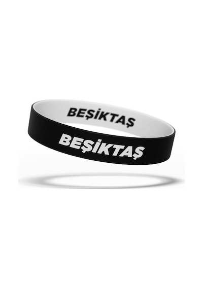 Beşiktaş  Çift Taraflı Silikon Çocuk Bileklik &ahşap Kutu 001