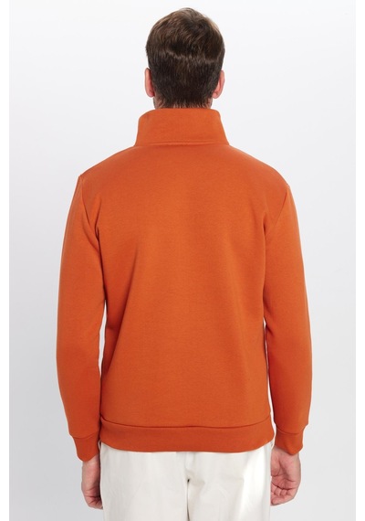 Tudors Unisex Relax Fit Rahat Kesim Pamuklu İçi Polarlı Yarım Fermuarlı Kiremit Renk Dik Yaka Sweatshirt-31451 Kiremit Tudors Unisex Relax Fit Rahat Kesim Pamuklu İçi Polarlı Yarım Fermuarlı Kiremit Renk Dik Yaka Sweatshirt-31451 Kiremit