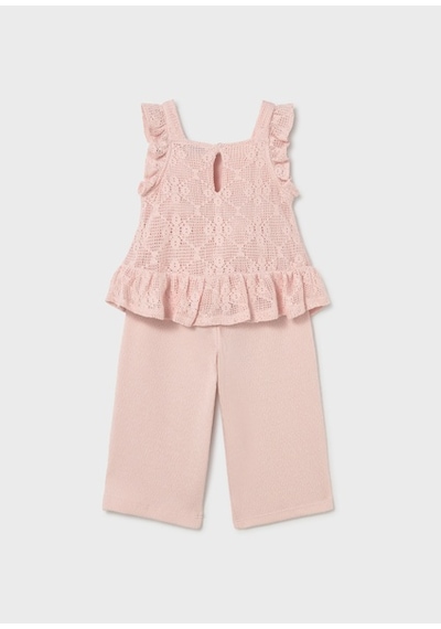 Mayoral Kız Bebek Tığ İşi Pantolon Bluz Takım Pembe - 01515