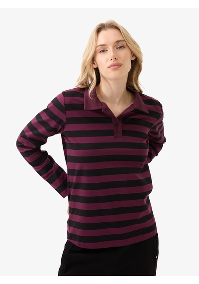 Kadın Polo Yaka T-shirt 60583 - Siyah SIYAH
