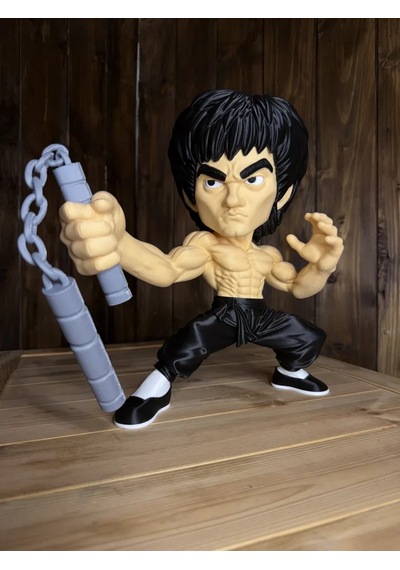 Bruce Lee 2 Figür 20cm-3d Baskı-kolleksiyonluk Biblo