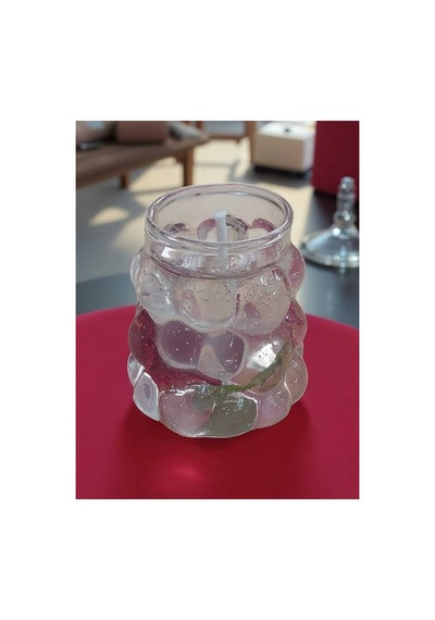 Loa Candle Co Dekoratif Jel Mum Gül Yapraklı Ve Şeffaf Tasarım Beyaz - 717851008 Beyaz