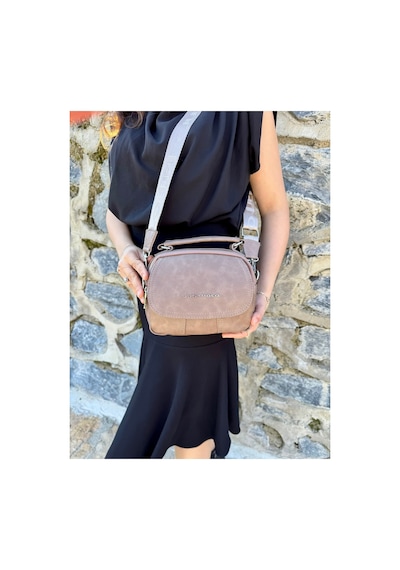 Just Polo Kadın Yeni Sezon Yumuşak Deri Şal Detaylı Ayarlanabilir Askılı Şık El Ve Omuz Çantası Shopper Vizon 96646694