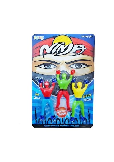 Yapışkan 3'lü Ninja Seti Takla Atarak İnen Duvar Sürüngenleri