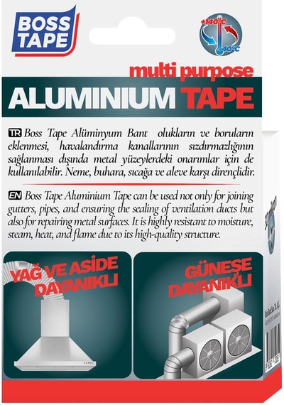 Boss Tape Alüminyum Bant Akrilik 30 mikron En:48mm Boy:10mt