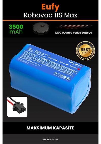 Eufy Robovac 11s Max 3500mah Robot Süpürge Bataryası