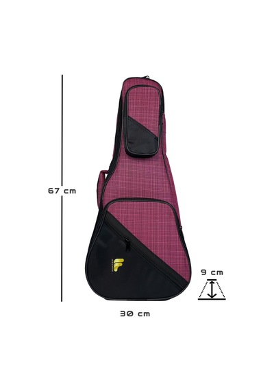 Fortex 450 Serisi Concert Ukulele Çantası - Pembe