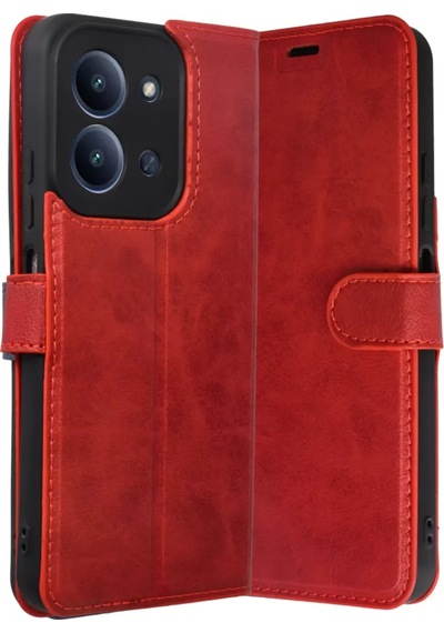 Newface Xiaomi Redmi 15c 4g Trend S Plus Kapaklı Kılıf - Kırmızı Diğer