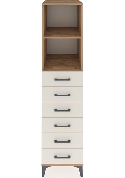 Kronos Dolap 2 Raflı 6 Çekmeceli 44x59x182 Çam-aytaşı Atlas Çam