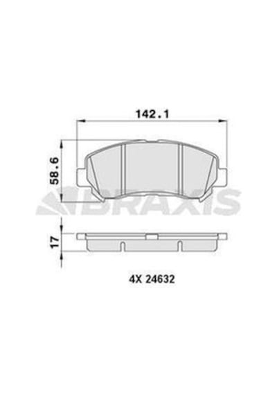 Braxis Aa0051 Ön Fren Balatası Nissan Qashqai 2007 2012 Trail 2008 2011 Renault Koleos 2.0 Dcı D1060jd00a