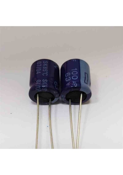 100mf 63v 10x12 Yageo Elko Kondansatör 77 Adet